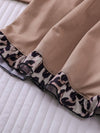 Leopard Print Accent Pajama Set