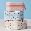 Polka Dot Pattern Print Portable Square Jewelry Box