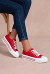 Women's Red Platform Sole Sneaker