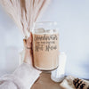 Glass Heat Resistant Coffee Cup w/Bamboo Lid