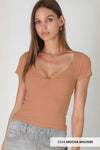 NS8386 - Double Twist Short Sleeve Top
