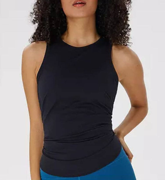 Open Back Knotted Sports Tank Top