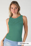 NS8484 - Lace Illusion Crew Neck Top