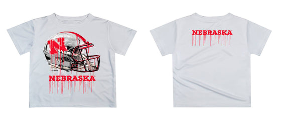 University of Nebraska Dripping Football Helmet T-Shirt