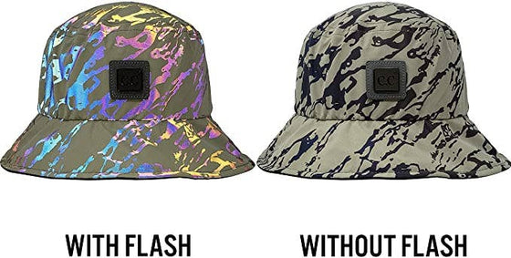 Bendable Brim Reflective Bucket Hat (Marble/Sage)