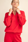 MODAL POLY SPAN SCUBA LUXE HALF ZIP JACKET