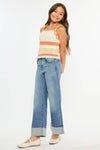 YOUTH HIGH RISE CROP WIDE JEANS