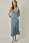 Bias Cut Draping Tencel Midi Dress