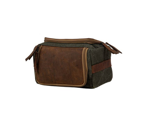 Cotton and Leather  Men Accessories Bag