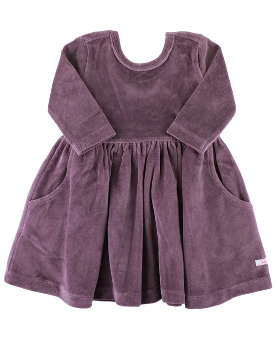 Vintage Violet Velour Twirl Dress