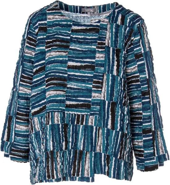 Habitat - Pucker Weave Striped Lap Big Shirt