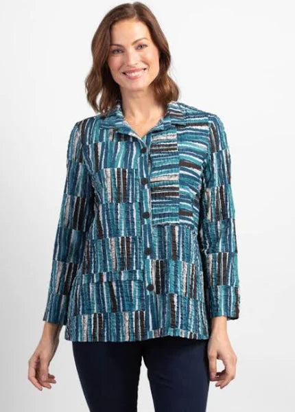 Habitat - Pucker Weave Striped Lap Big Shirt