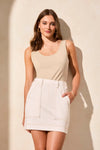 Audrey Pull On Denim Skort w/Patch Pockets