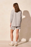 3/4 Sleeve Scuba Knit Top w/Zipper