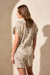 Short Sleeve Button Front Romper