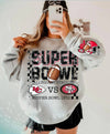 Chiefs - 49Ers Distressed Super Bowl Sweatshirts & Tees