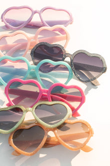  Kids Toddler Glitter Jelly Heart Sunglasses