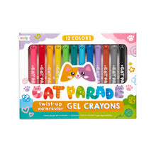  Ooley Cat Parade Gel Crayons - Set of 12