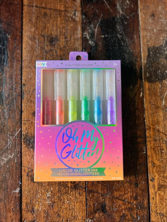 ooly Oh My Glitter! Liquid Neon Glitter Highlighters