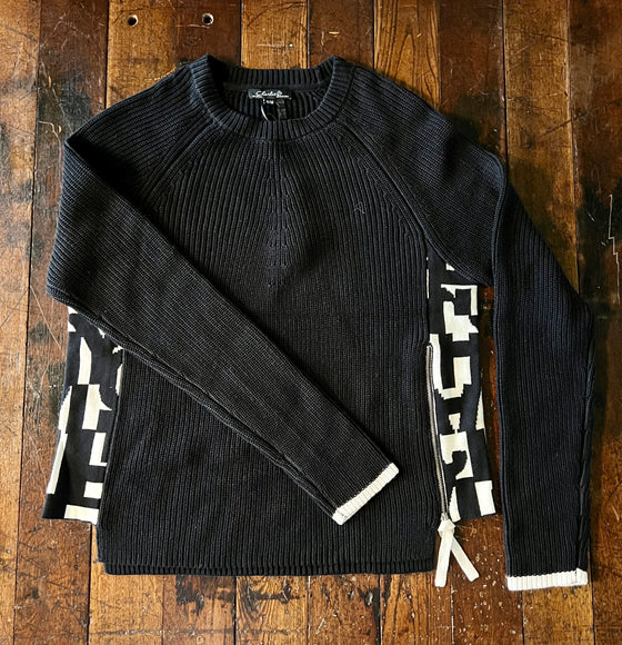 Crew Neck Sweater with Alphabet Detail
