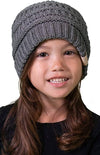 Kids No Pom Beanie (Heather Grey)