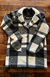 Plaid Boucle Knit Coat