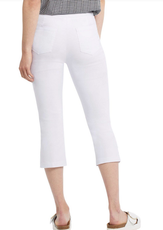 Flatten It Pull-on Capri with Button Detail