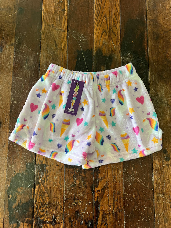 Magical Unicorn Plush Pajama Shorts - Girls