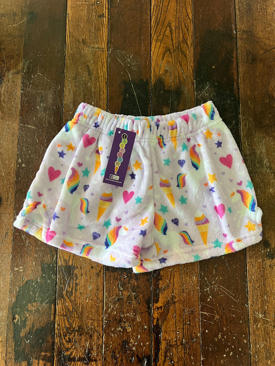 Magical Unicorn Plush Pajama Shorts - Girls