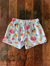 Breakfast Fun Plush Pajama Shorts - Girls