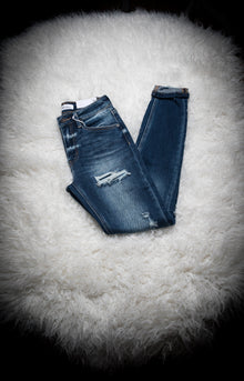  High Rise Distressed Ankle Skinny Jeans