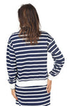 Striped French Terry Zip Jacket