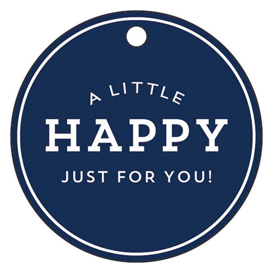 A Little Happy Circle  Die-cut Gift Tags | Navy Blue