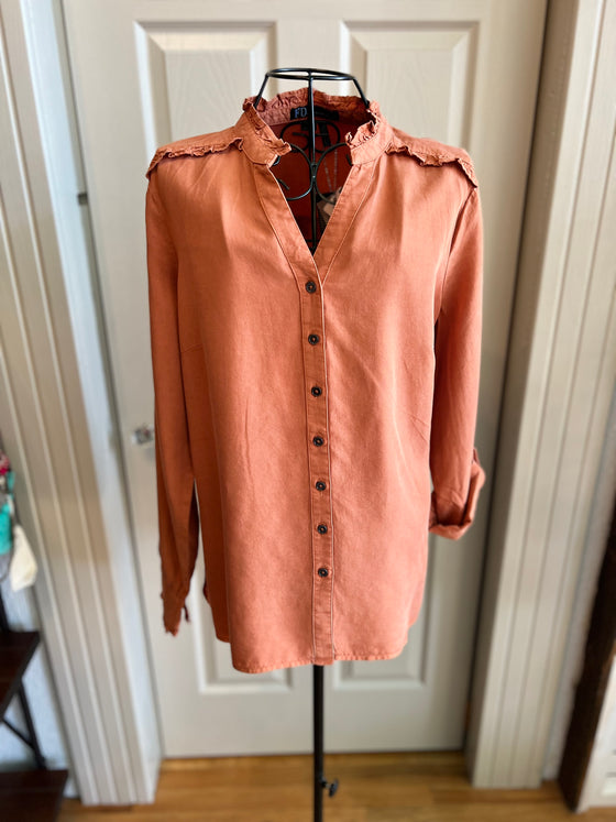 Dyed Button-Up Tunic