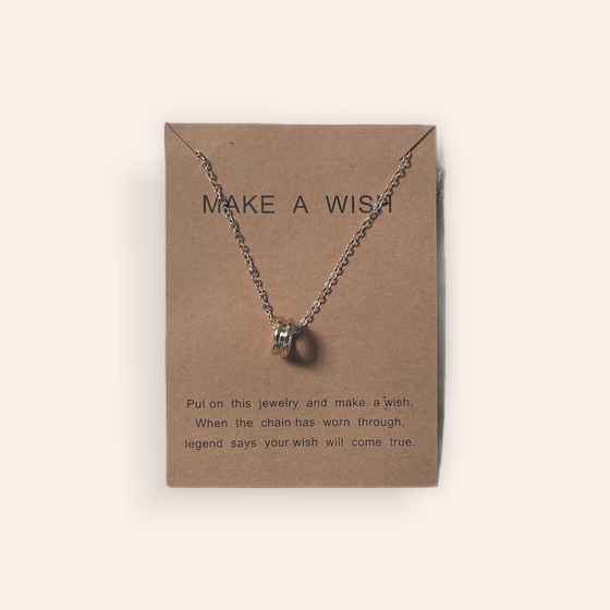 Make a Wish Hollow Double Bead Necklace