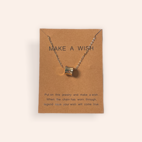 Make a Wish Hollow Bead Necklace
