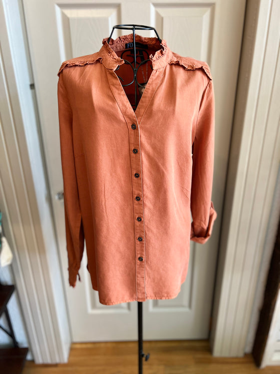 Dyed Button-Up Tunic