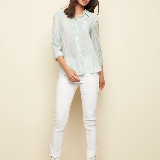 Long Sleeve Button-Up Spring Blouse