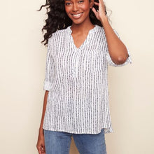  Popover Blouse with Roll-Up Sleeve