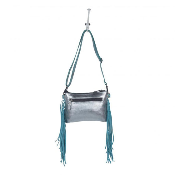 Exotic Azure Leather & Hairon Bag